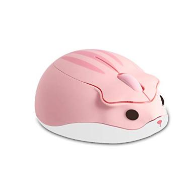 Imagem de Mouse sem fio animal bonito em forma de hamster dos desenhos animados silenciosos para computador, 1200dpi silencioso portátil óptico viagem mudo mouse sem fio para PC, laptop, notebook, MacBook, pres