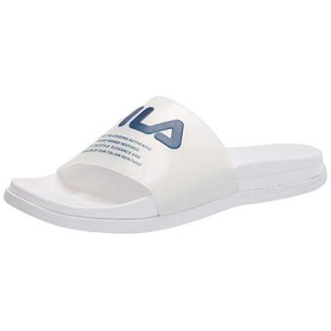 Imagem de Fila Sandália feminina Drifter Lux Clear Slide, Branco/vermelho fila/azul marinho, 11