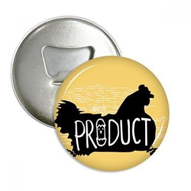 Imagem de Abridor de garrafas natural com contorno de animal de galinha preta emblema multifuncional