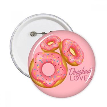 Imagem de Sobremesa Donut Western Sweet Food Alfinetes Redondos Emblema Botão Decoração Acessório 5 peças