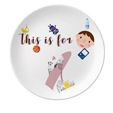 Imagem de Raposa Animal Stands Carnes Food Bones, Prato de Porcelana, Prato Redondo para Jantar