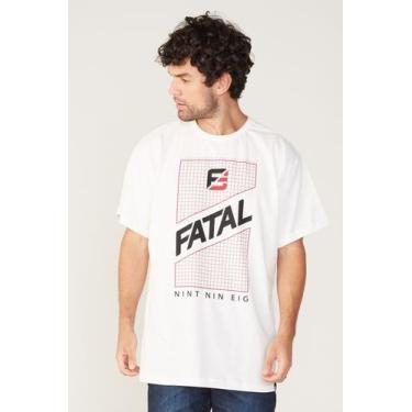 Imagem de Camiseta Fatal Plus Size Estampada Off White