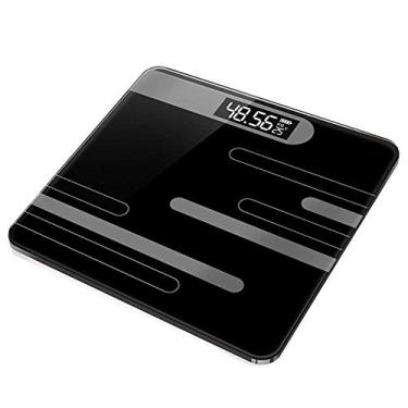 Imagem de balanças de banheiro digitais, balanças corporais de banheiro de pesagem, casa inteligente, display lcd, acesso doméstico máx. 180 kg, preto