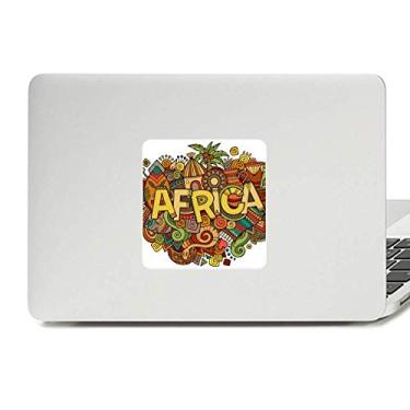 Imagem de Adesivo de vinil tribal padrão de arte aborígene africana para laptop decoração de PC