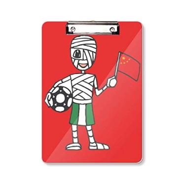 Imagem de Prancheta de pasta com bandeira chinesa de futebol nigeriano A4