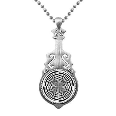 Imagem de OFFbb-USA Pendente de linhas onduladas densas simétricas, joias, música, torque, Hangtag