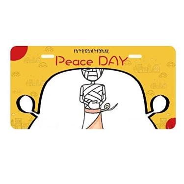 Imagem de DIYthinker Egypt Mummy Horus chapéu de porco placa etiqueta decoração carro dia da paz