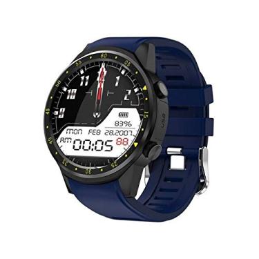 Imagem de Smartwatch F1 1.3 pol com GPS - Câmera - Pedômetro (Azul)