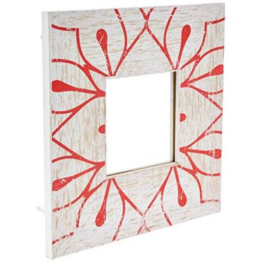 Imagem de Espelho Com Moldura Mod 02 Coral Decorglass Multicolor