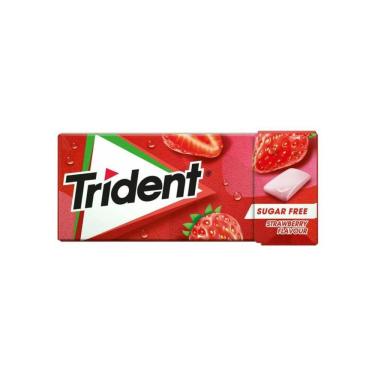 Imagem de Chiclete Trident Strawberry Sem Açúcar Importado 14g