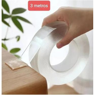 Imagem de Fita Smart Magica Adesiva Dupla Face Quadro 3 Metros Auto Colante Cola