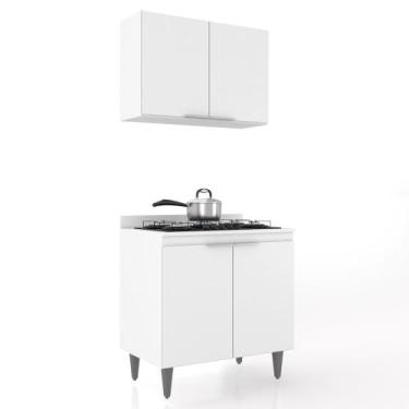 Imagem de Armário de Cozinha e Balcão Cooktop Pérola Z34 Branco - Mpozenato, Bra