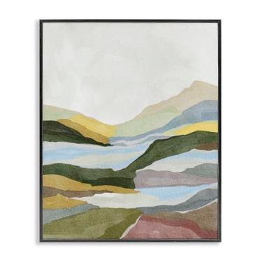 Imagem de Stupell Industries Design de arte giclée emoldurado em preto com vista abstrata de colina tranquila por Nikita Jariwala, 40 x 50 cm