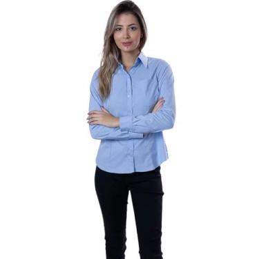 Imagem de Camisete Unioffice Manga Longa Azul - Fardas Uniformes,  EG