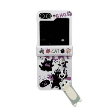 Imagem de SKPY Capa compatível com Samsung Galaxy Z Flip 6 com proteção de dobradiça e pingente, capa à prova de choque para Z Flip 6 para homens e mulheres