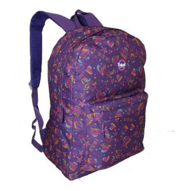 Imagem de Mochila Coração Feminina Rabisk Costas Preta Cores