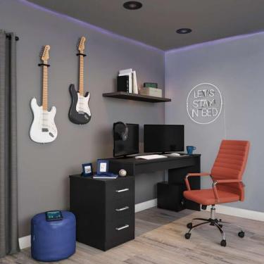 Imagem de Cadeira de Escritório Diretor Giratória Anchieta Marrom - Mobly