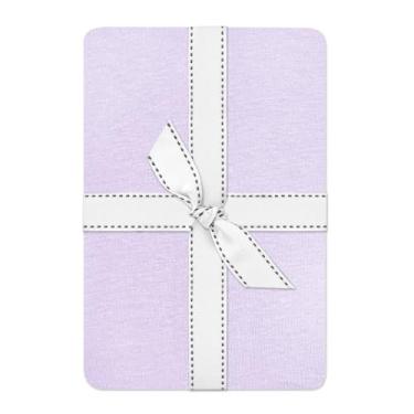 Imagem de Frankie Lençol de Berço 100% Algodão Orgânico para Colchão para Bebês e Crianças, Macio e Respirável para Meninas, Meninos Lavanda, Tamanho Único