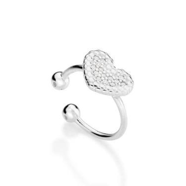 Imagem de Brinco rommanel feminino prata 925 piercing de pressão 820273