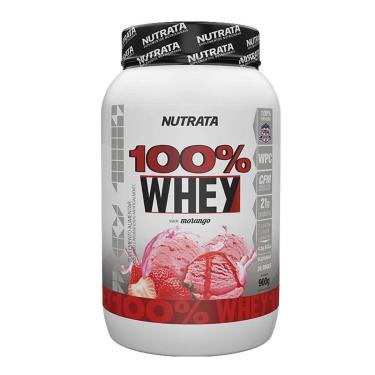 Imagem de 100% Whey - 900g Morango - Nutrata-Masculino