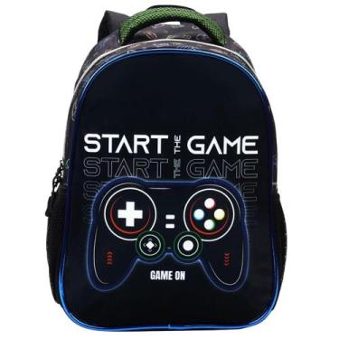 Imagem de Mochila de Costas Escolar Estampa Gamer Material Reforçado Infantil Me
