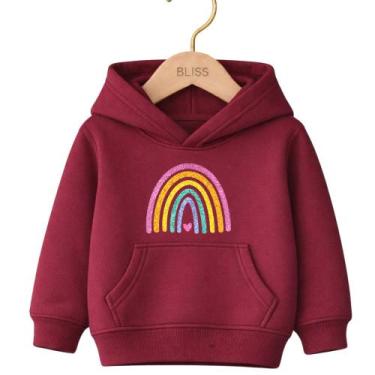 Imagem de Moletom Canguru Infantil Estampa Arco Iris 1016 Confortável Casual Dia