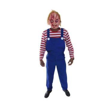 Imagem de Fantasia Adulto Boneco Assassino Cosplay Chucky Festa Halloween Noites