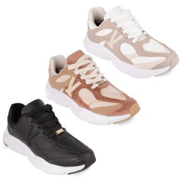 Imagem de Tênis Vizzano Feminino Chunky Plataforma Original 1440110, Marrom, 36