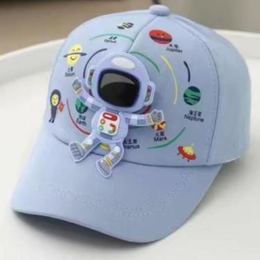 Imagem de Boné Infantil Aba Curva Astronauta Unissex Ajustável Estampa - lepzo, 