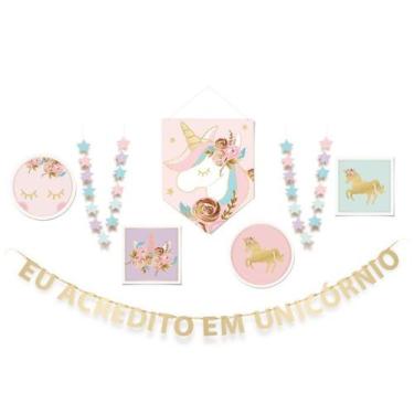 Imagem de Kit Painel Desconstruido Festa Unicórnio - Cromus - Rizzo Festas - Cro