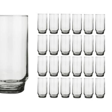 Imagem de Jogo 24 Copo 410ml Vidro Lights Suco Agua Transparente Nadir