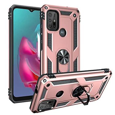 Imagem de YUNCHAO Caixa de telefone Para Motorola Moto G10 / G30 TPU à prova de choque + Case de proteção de PC com suporte rotativo de 360 ​​graus capa para celular