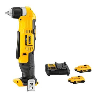 Imagem de Kit Furadeira Angular 3/8 Bateria 20V Dewalt Dcd740B + 2