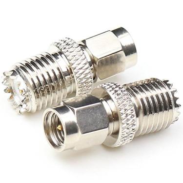 Imagem de Adaptador fêmea ANHAN SMA macho para mini UHF conector de cabo coaxial reto adaptador RF coaxial banhado a níquel 2 pacotes