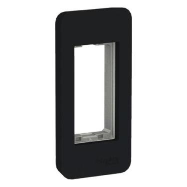 Imagem de Placa com Suporte 1 Módulo Preta Orion Schneider, Grafite