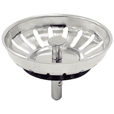 Imagem de Tampa de Válvula Tramontina Luxo 4 1/2" em Aço Inox Polido e Polipropileno para Pias e Cubas