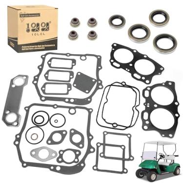 Imagem de 10L0L Kit de reconstrução de vedação de vedação de carrinho de golfe para EZGO 295cc 350cc 4 ciclos gasolina carrinho de golfe 1991-2008 Fuji Robin Engine Pre MCI inc MCI junta de respiro, kit de