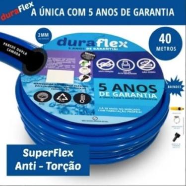 Imagem de Mangueira Anti-torção Siliconada Azul 40 Metros Duraflex