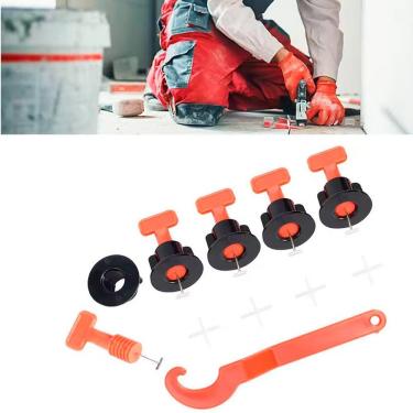 Imagem de Jogo Nivelador de Porcelanato Rosca Reutilizável Kit 50 Peças