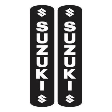 Imagem de Par De Adesivos Protetor De Bengala Suzuki Branco Resinado - Resitank