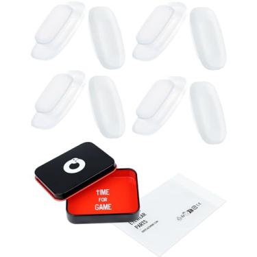 Imagem de OWORK 4 pares de almofadas de nariz ultra macias de silicone para óculos Oakley Chrystl OO4136/Spindle OX3235; para Costa Fernandina/Flagler/South Point, kit de substituição de peça de nariz de óculos