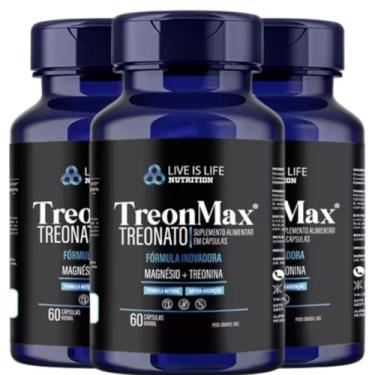 Imagem de kit 3 Magnesio Treonato 500 Mg 60 Capsulas Puro Original