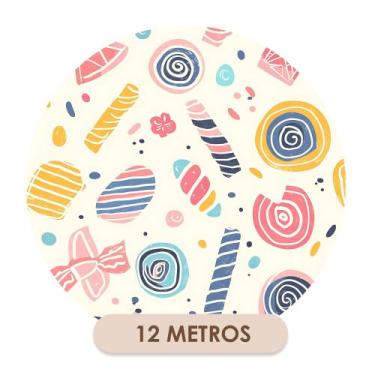 Imagem de Papel de Parede Adesivo Lavável Balas e Doces Cozinha Restaurante Doce