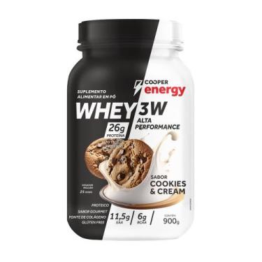Imagem de Whey Protein 3W Cooper Energy Sabor Cookies And Cream 900g