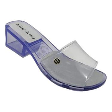 Imagem de Tamanco Miss Miss 10237 Retrô Acrílico Cristal Transparente, Cristal, 