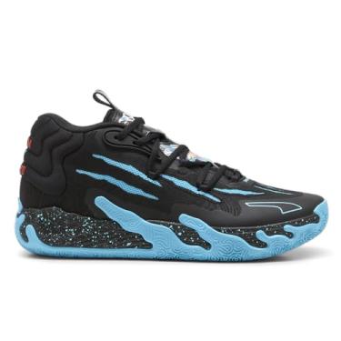 Imagem de PUMA Tênis de basquete masculino Mb.03 Blue Hive - Preto, Preto/azul-colmeia, 45