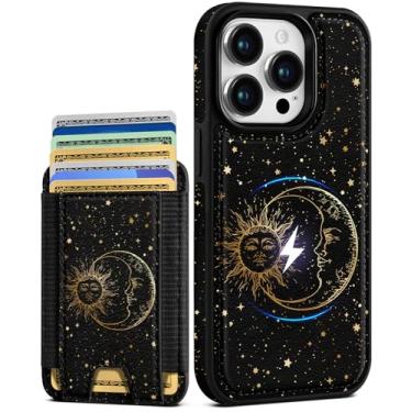 Imagem de Shorogyt Capa carteira para iPhone 13 Pro – Serve para 7 cartões, compatível com Magsafe Suporte magnético destacável para cartão de crédito de couro bonito capa de telefone feminina meninas para