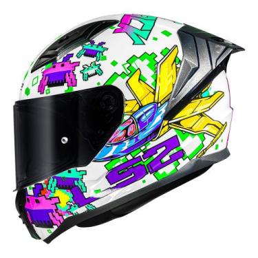 Imagem de Capacete LS2 FF810 Vigo Space Attack Branco e Roxo, 60