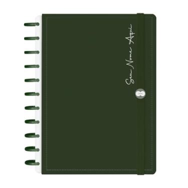 Imagem de Caderno De Disco Iscool Inteligente 140 Folhas Personalizado Solid Colors Verde Militar G+