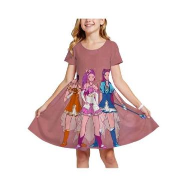 Imagem de Vestido Infantil Leve Com Estampa De Desenho Animado, Moda De Verão, V